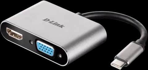 کابل تبدیل 11 سانتی متری USB TYPE-C به HDMI/VGA دی لینک مدل DUB-V210
