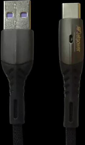 کابل شارژ 1 متری USB به TYPE-C چراغ دار جت پاور