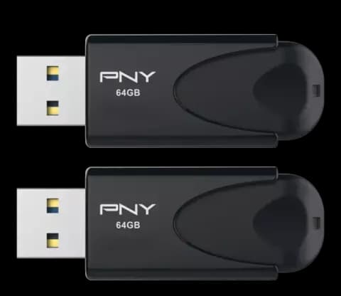 فلش مموری 64 گیگابایت PNY مدل Attaché 4 بسته 2 عددی