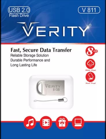فلش مموری 8گیگابایت Verity مدل 008G-V3 V811