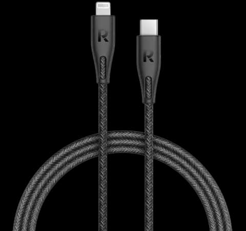 کابل شارژ 1.2 متری Type-C به Lightning راوپاور مدل RP-CB1017