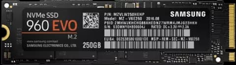 حافظه SSD اینترنال 250 گیگابایت Samsung مدل EVO 960 NVME