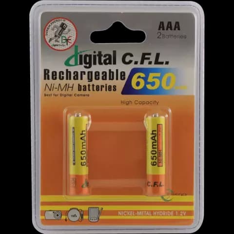 باتری نیم قلمی قابل شارژDIGITAL C.F.L ظرفیت 650 ميلی آمپر ساعت
