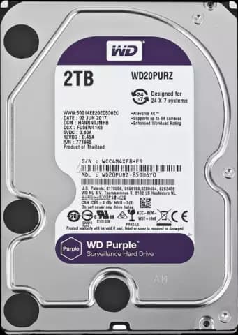 هارد اینترنال 2ترابایت WD مدل PURPLE WD20PURZ