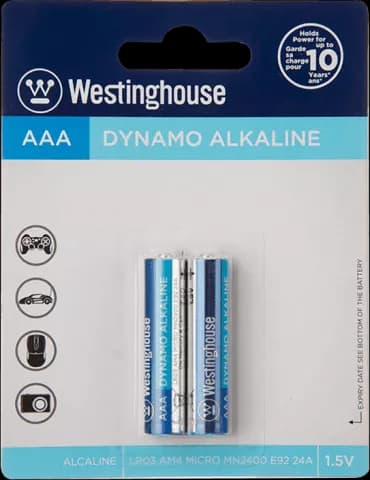 باتری نیم قلمی Westinghouse مدل DYNAMO ALKALINE LR03-BP2