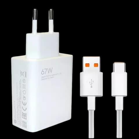 شارژر دیواری 67 وات Xiaomi به همراه کابل Type-C