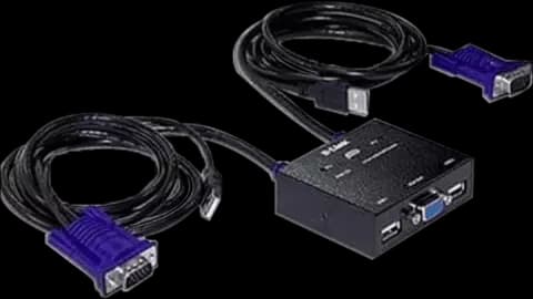 سوییچ 2 پورت D-LINK KVM مدل KVM-222