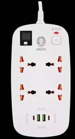 چند راهی برق و محافظ Green Lion مدل GNPS2PDWH