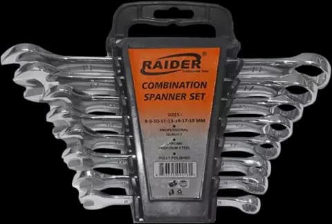 آچار یک سر رینگ یک سر تخت 8 عددی RAIDER