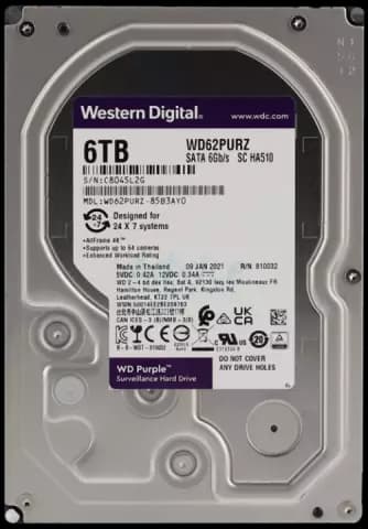 هارد اینترنال 6 ترابایت WD مدل Purple Surveillance WD62PURZ 