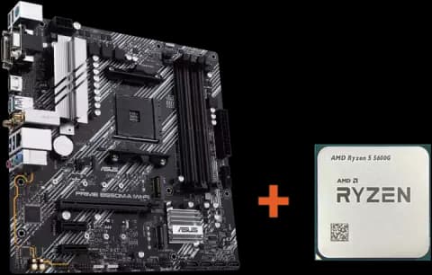 باندل مادربرد Asus Prime B550M-A WiFi به همراه پردازنده AMD Ryzen 5 5600G