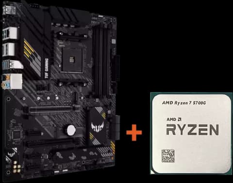 باندل مادربرد Asus TUF Gaming B550-Plus  به همراه پردازنده AMD Ryzen 7 5700G