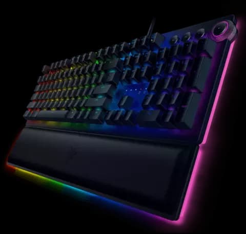 کیبورد سیمی گیمینگ Razer مدل Huntsman Elite با سوییچ بنفش