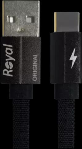 کابل شارژ 20 سانتی متری 2.0 USB به TYPE C رویال مدل RPC-135