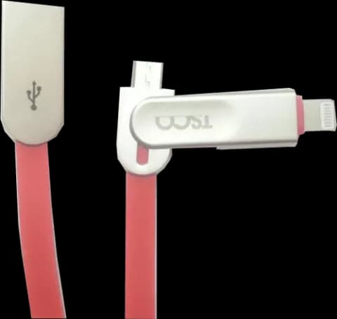 کابل USB به MICRO USB و TSCO LIGHTNING مدل TC 92