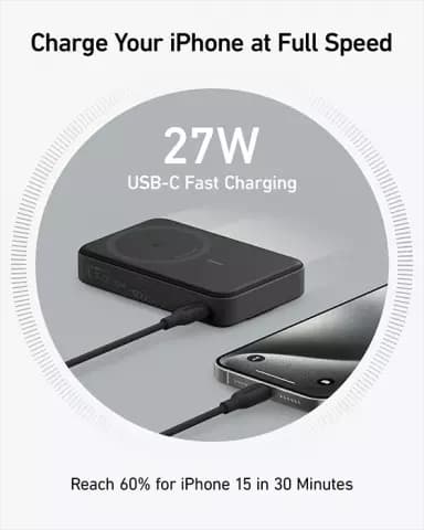 پاوربانک 10000 میلی آمپر ساعت Anker مدل PowerCore 10K (MagGo) A1654