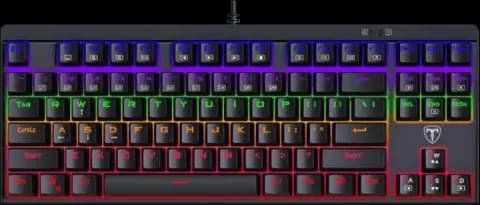 کیبورد سیمی گیمینگ T-Dagger مدل Corvette T-TGK302 با سوییچ قرمز