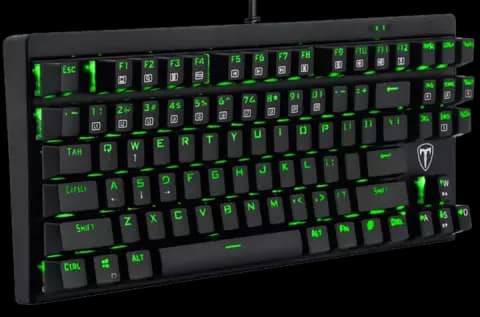 کیبورد سیمی گیمینگ T-Dagger مدل Corvette T-TGK302 با سوییچ قرمز
