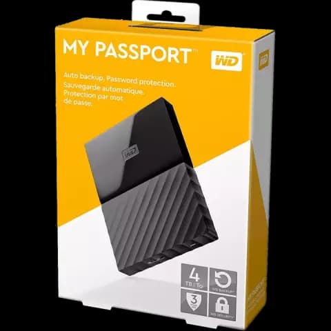 هارد اکسترنال 4ترابایت WD مدل MY PASSPORT WDBYFT0040BBK