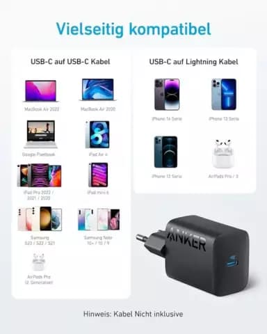 شارژر دیواری ANKER مدل 312Compact Charger A2640