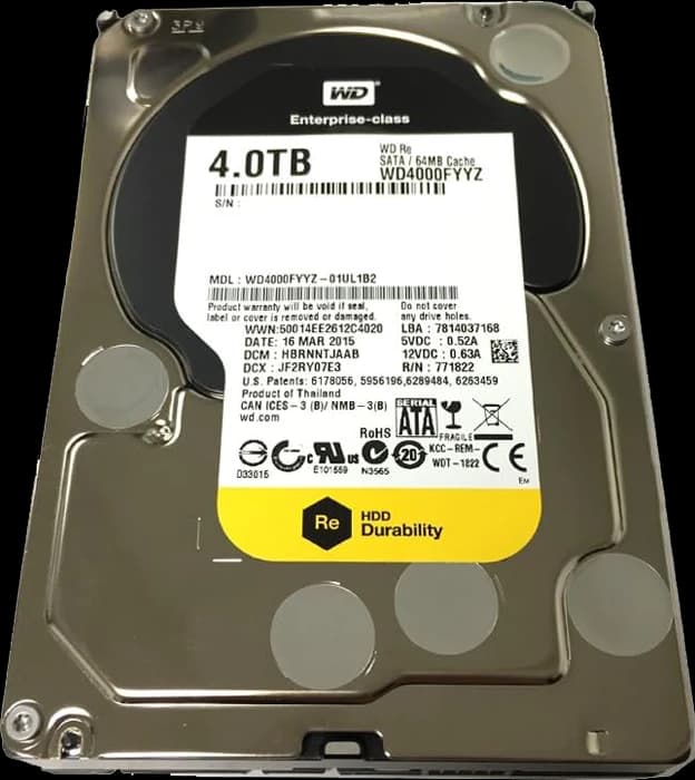 هارد اینترنال 4 ترابایت WD مدل Black WD4000FYYZ