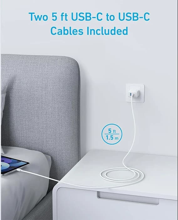 شارژر دیواری Anker مدل Charger 20W B2348G21 به همراه کابل Type-C