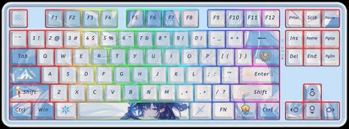 کیبورد بی سیم گیمینگ Redragon مدل Starblade K707AK PRO RGB با سوئیچ Mint mambo