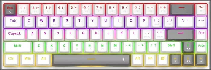 کیبورد بی سیم گیمینگ Redragon مدل LENA PRO K705WG-R RGB با سوئیچ قرمز