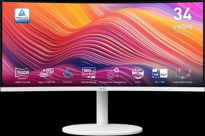 مانیتور گیمینگ منحنی 34 اینچ MSI مدل Modern MD342CQPW