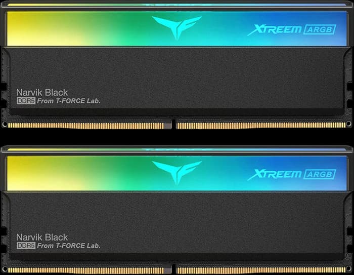 رم کامپیوتر 64 گیگابایت (32GB*2) TeamGroup مدل XTREEM ARGB DDR5 BLACK 6400MHz