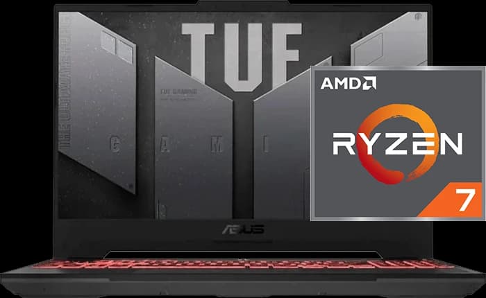 لپ تاپ گیمینگ 17.3 اینچ Asus مدل TUF GAMING A17 FA706NFR-HX031 (Ryzen 7-7435HS-16GB-512GB SSD-RTX2050-FHD-Backlit)