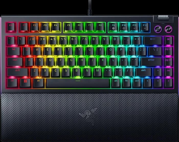 کیبورد سیمی مکانیکال گیمینگ Razer مدل Razer BlackWidow V4 75 با سوییچ نارنجی
