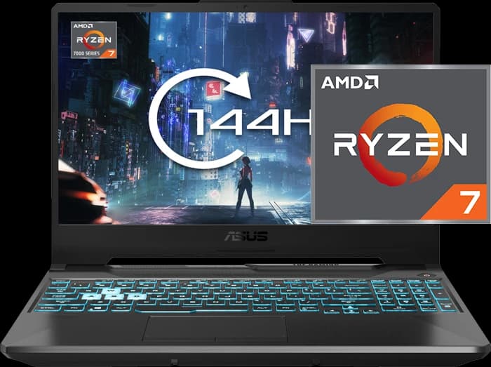 لپ تاپ گیمینگ ۱۵.۶ اینچ Asus مدل TUF GAMING A15 FA506NFR-HN190 (Ryzen 7 7435HS-16GB-512GB SSD-RTX 2050-FHD-RGB Backlit)