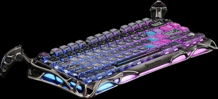 کیبورد مکانیکال گیمینگ GravaStar مدل Mercury K1 Pro Cyberpunk