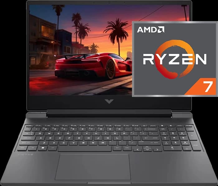 لپ تاپ گیمینگ 15.6 اینچ HP مدل VICTUS 15 FB3093DX BM4X8UA#ABA (Ryzen 7 7445HS-16GB DDR5-512GB SSD-RTX4050-FHD-Backlit)