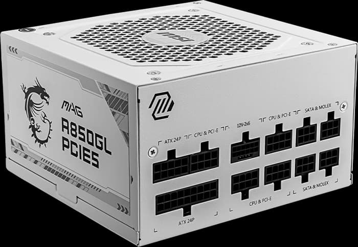 پاور 850 وات MSI مدل MAG A850GL PCIE5 WHITE