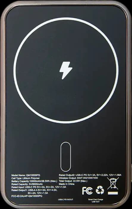 پاور بانک وایرلس 10000 میلی آمپر ساعت ENERGIZER مدل QM10005PQ