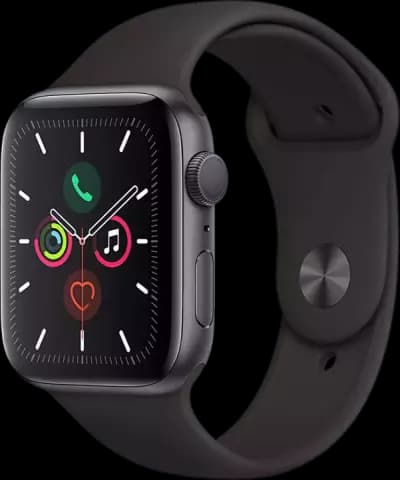 ساعت هوشمند APPLE SERIES 5 مدل 40MM SPACE GRAY ALUMINUM CASE با بند اسپورت مشکی