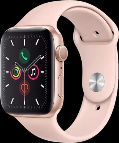 ساعت هوشمند APPLE SERIES 5 مدل 44MM GOLD ALUMINUM CASE با بند اسپورت صورتی