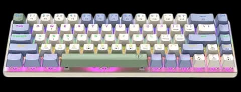 کیبورد سیمی گیمینگ T-DAGGER مدل Viator T-TGK325 Rainbow با سوییچ‌ قرمز