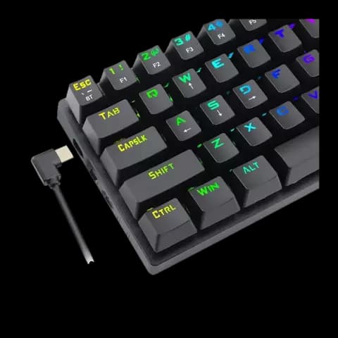 کیبورد سیمی گیمینگ T-DAGGER مدل Verde T-TGK317 RGB با سوییچ‌ آبی