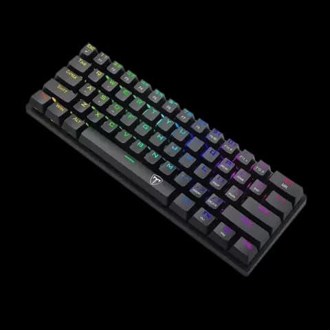 کیبورد سیمی گیمینگ T-DAGGER مدل Verde T-TGK317 RGB با سوییچ‌ آبی