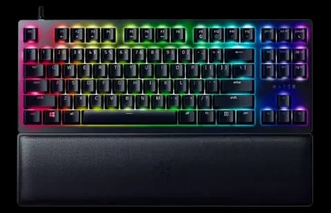 کیبورد سیمی گیمینگ Razer مدل Huntsman V2 Tenkeyless با سوئیچ‌ قرمز