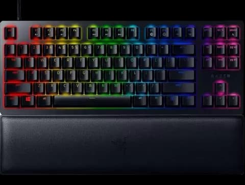 کیبورد سیمی گیمینگ Razer مدل Huntsman V2 Tenkeyless با سوئیچ‌ بنفش