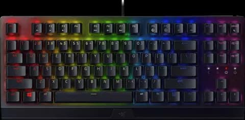کیبورد سیمی گیمینگ Razer مدل BlackWidow V3 Tenkeyless با سوییچ سبز
