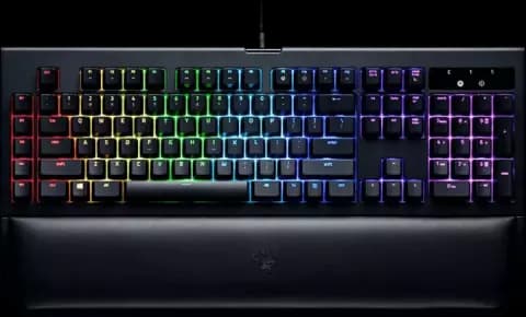 کیبورد سیمی Razer مدل GAMING BLACKWIDOW CHROMA V2 2016 با سوییچ زرد