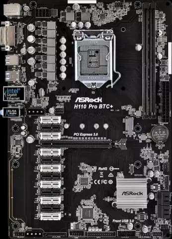 مادربرد Asrock DDR4 مدل +H110 PRO BTC