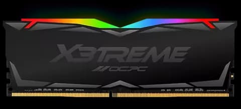 رم دسکتاپ (8GB*1) 8 گیگابایت OCPC مدل X3 RGB BLACK DDR4 3600MHz