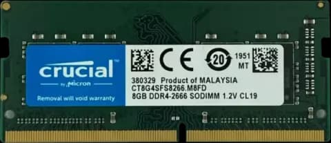 رم لپ تاپ 8 گیگابایت DDR4 تک کاناله (2400) 2666 مگاهرتز Crucial مدل CT8G4SFS8266