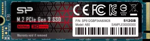 حافظه SSD اینترنال 512 گیگابایت Silicon Power مدل P34A80 NVME M.2